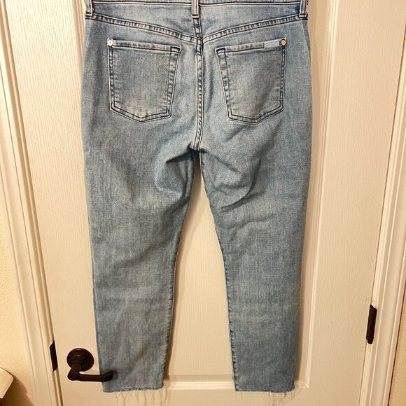 $349 Authentic 7 For ALL MANKIND Made in USA Women's Stretch Blue Jeans Sz.30X25 - Picture 3 of 12